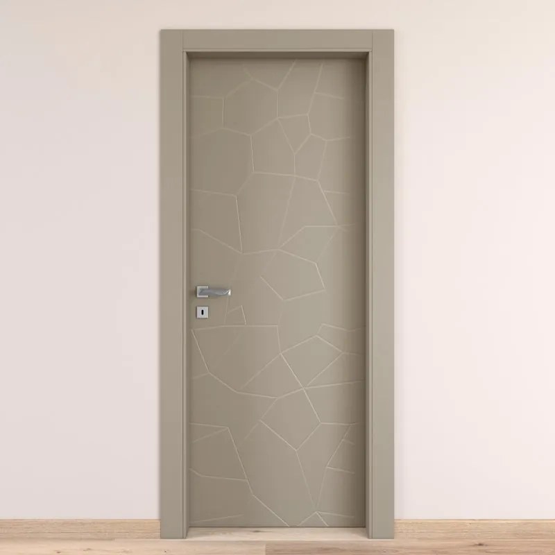 Porta battente The Thing grigio L 70 x H 210 cm destra