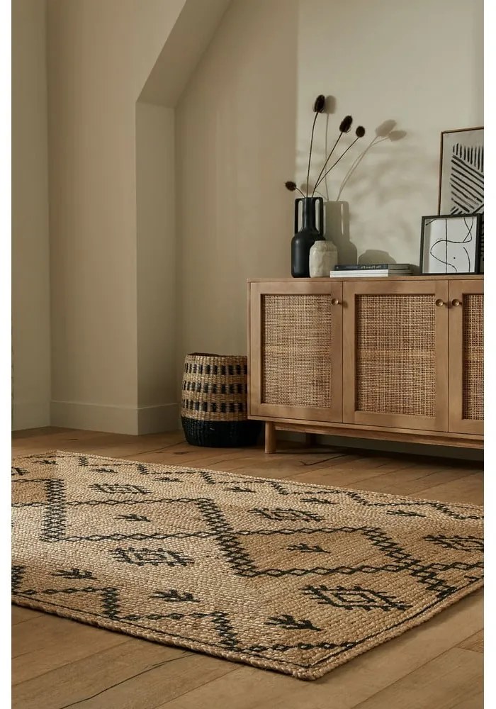 Tappeto di colore naturale in iuta reversibile 120x170 cm Rowen – Flair Rugs