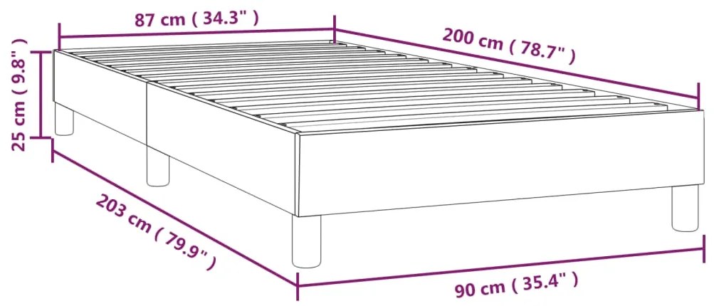 Giroletto a Molle Nero 90x200 cm in Tessuto