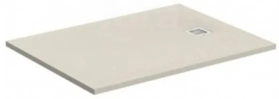 Piatto doccia in mineralmarmo 80x100 cm beige effetto pietra con griglia e piletta sifonata