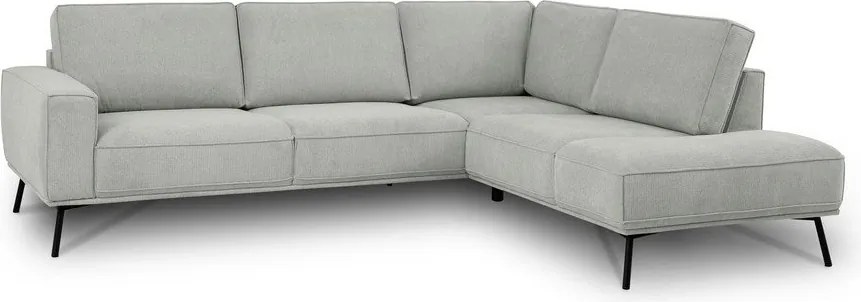 Divano angolare grigio chiaro (con penisola a destra/a L) con rivestimento in ciniglia Amsterdam – Scandic