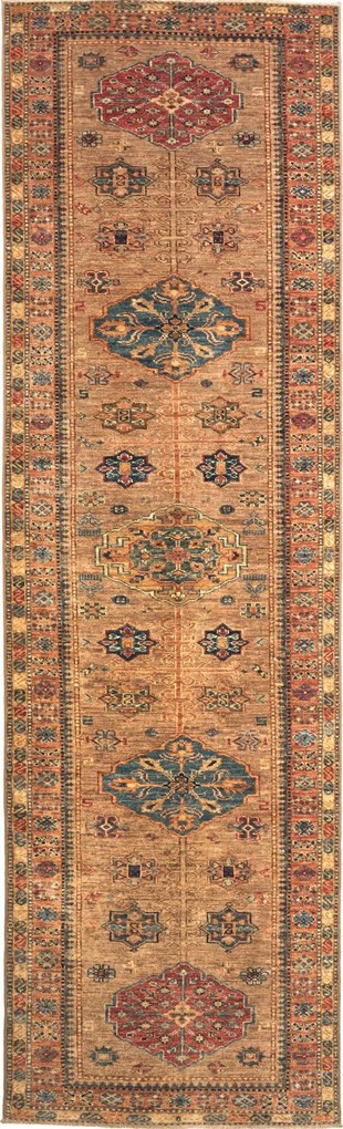 Kazak Tappeto orientale 80 x 300 Giallo (Pakistan) Annodato A Mano