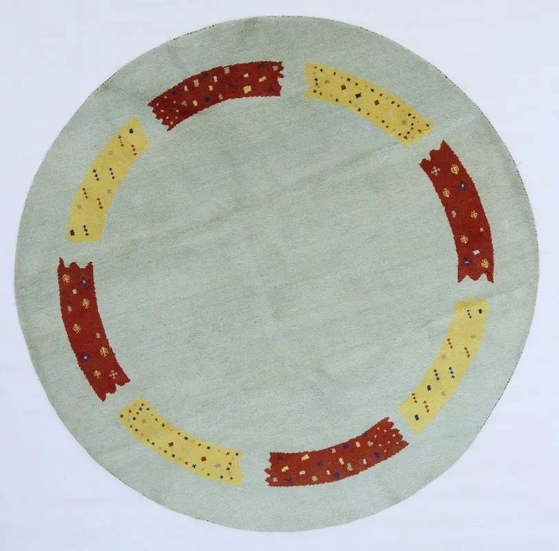 Gabbeh Tappeto orientale 250 x 250 Verde (Indian) Annodato A Mano