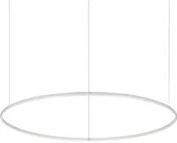 Sospensione Moderna Hulahoop Alluminio-Plastiche Bianco 1 Luce 46W 3000K D100Cm