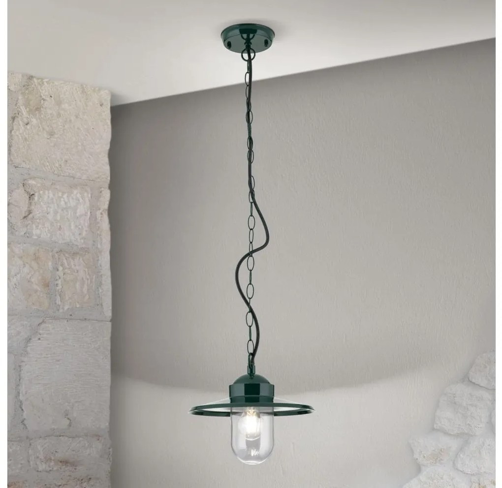 Orion AL 11-1318 - Lampada a sospensione da esterno EDWARD 1xE27/60W/230V IP44 verde