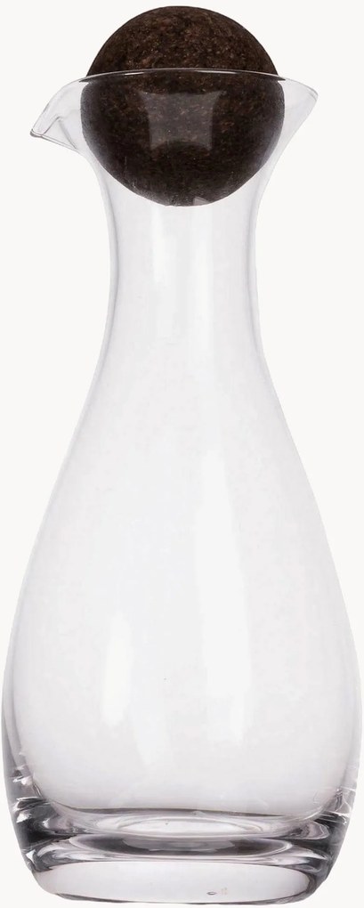 Set di 2 bottiglie aceto e olio in vetro soffiato con tappo in sughero Nature