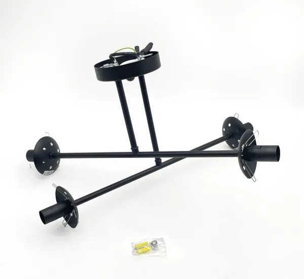 Brilagi - Plafoniera MALIVA 4xE14/15W/230V nero/fumé