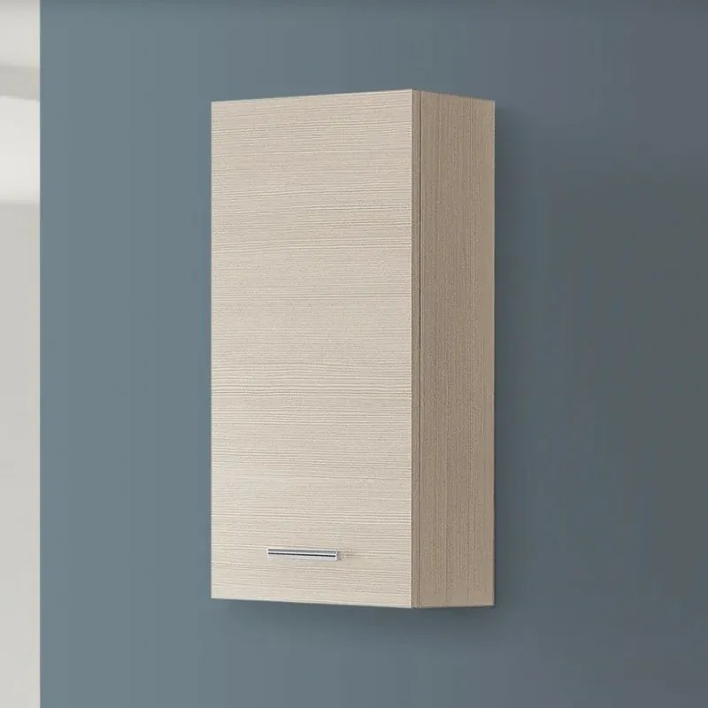 Pensile bagno sospeso 35 cm larice con ripiano regolabile Desya