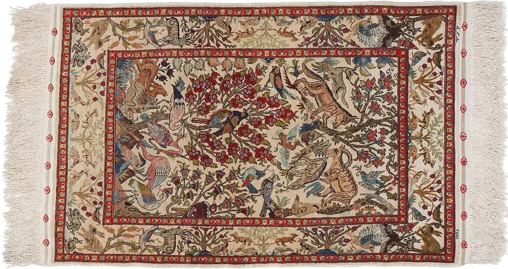 Hereke Tappeto 100x60 (Tacchino) Annodato A Mano
