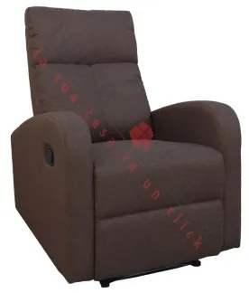 Poltrona relax manuale reclinabile FORTUNA in tessuto MARRONE