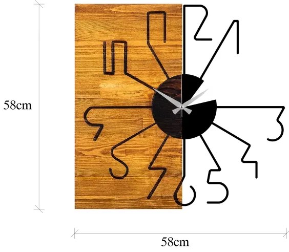 Orologio da parete 58 cm 1xAA legno/metallo