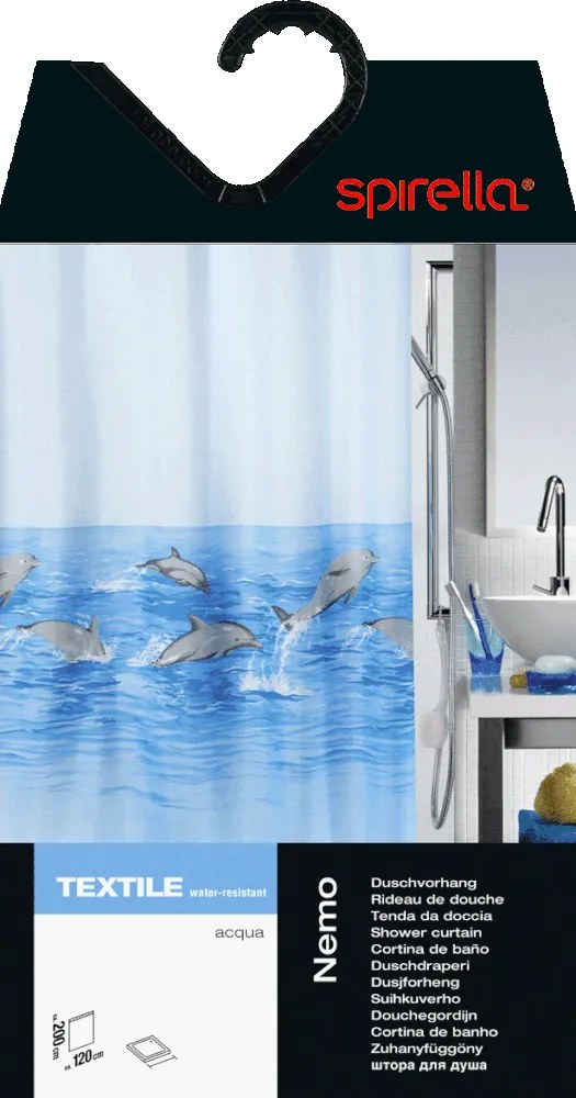 Tenda per doccia 120x200 cm Nemo – Spirella