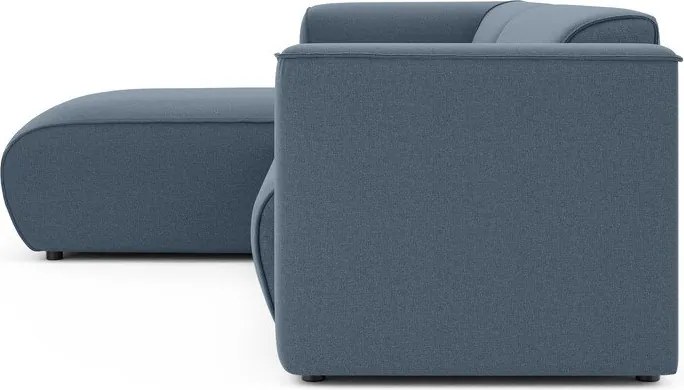 Divano angolare blu (con penisola a sinistra/con chaise lounge) Merid – Ropez