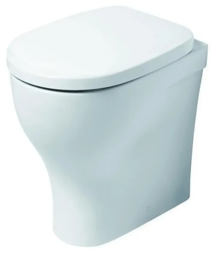 Wc Da Terra Senza Brida Azzurra Ceramica Filo Muro Bianco Lucido "Pratica"