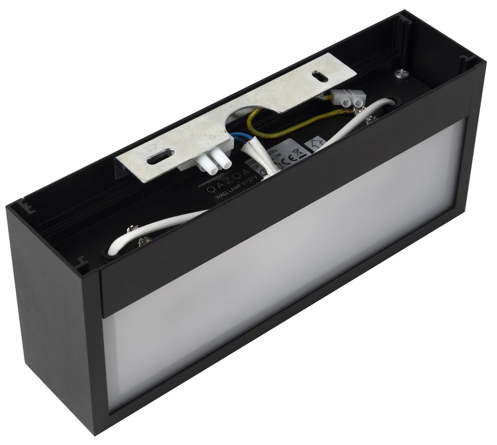 Applique da parete rettangolare di design nera 25 cm - Houx