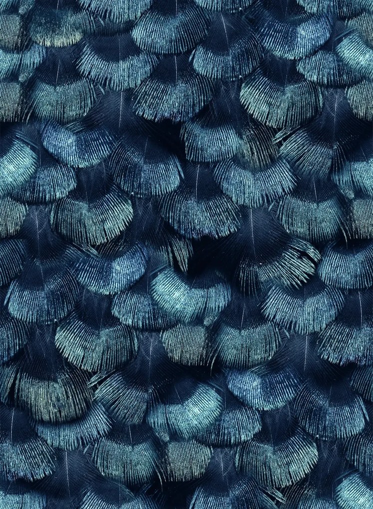 Rebel Walls Carta da parati Petite Peacock Plumage - Teal
