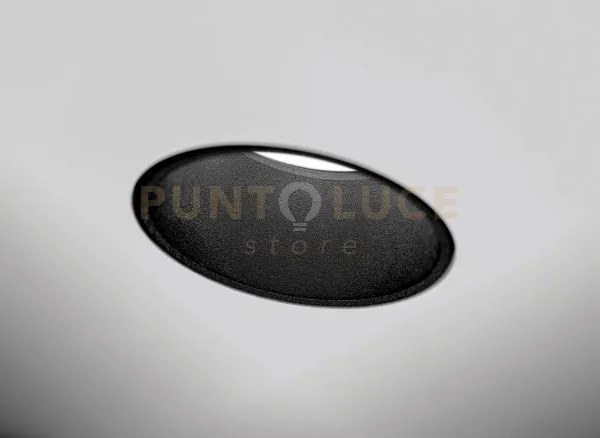 Thessaly faretto incasso 1 luce bordo raso nero attacco gu10 gesso ...