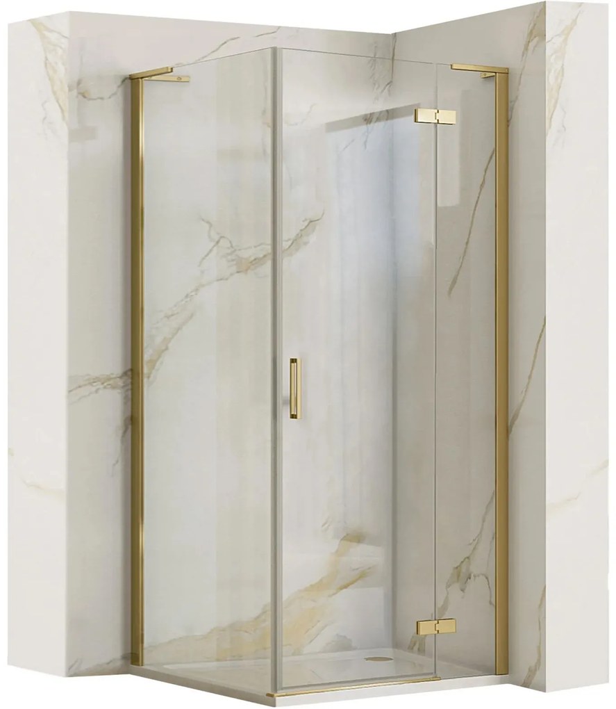 Cabina doccia REA Hugo 80x80 Gold Brush