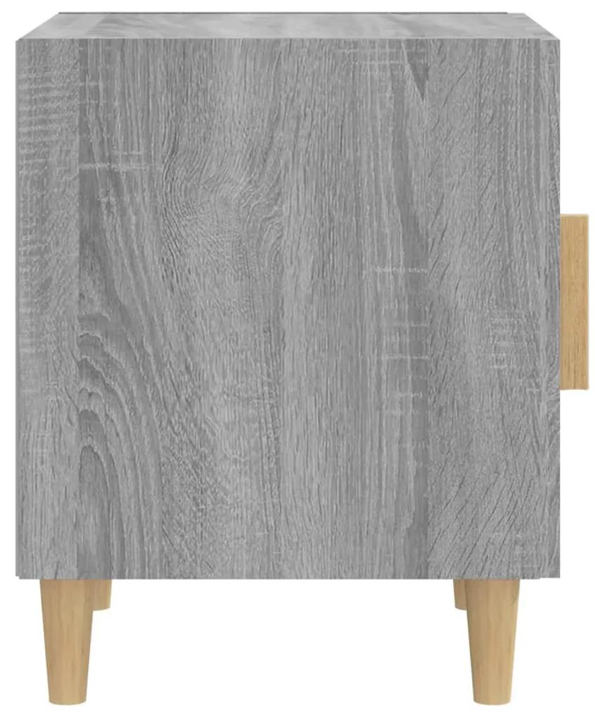 Comodino grigio sonoma in legno multistrato
