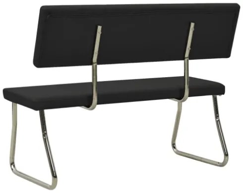 Panca 110 cm Nera in Similpelle