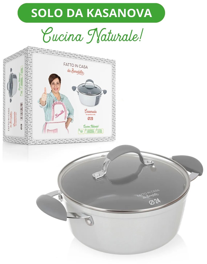 Casseruola induzione 24 cm con coperchio Fatto in casa da Benedetta