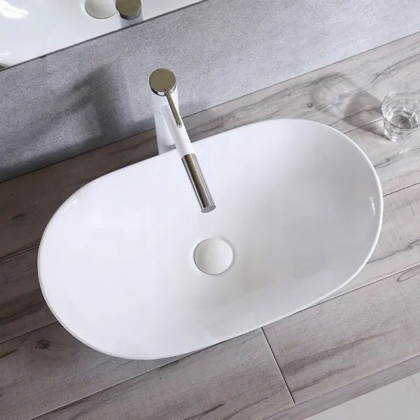 REA-U0441 - Lavabo da appoggio ROYAL 35,5x61,5 cm ceramica/bianco lucido