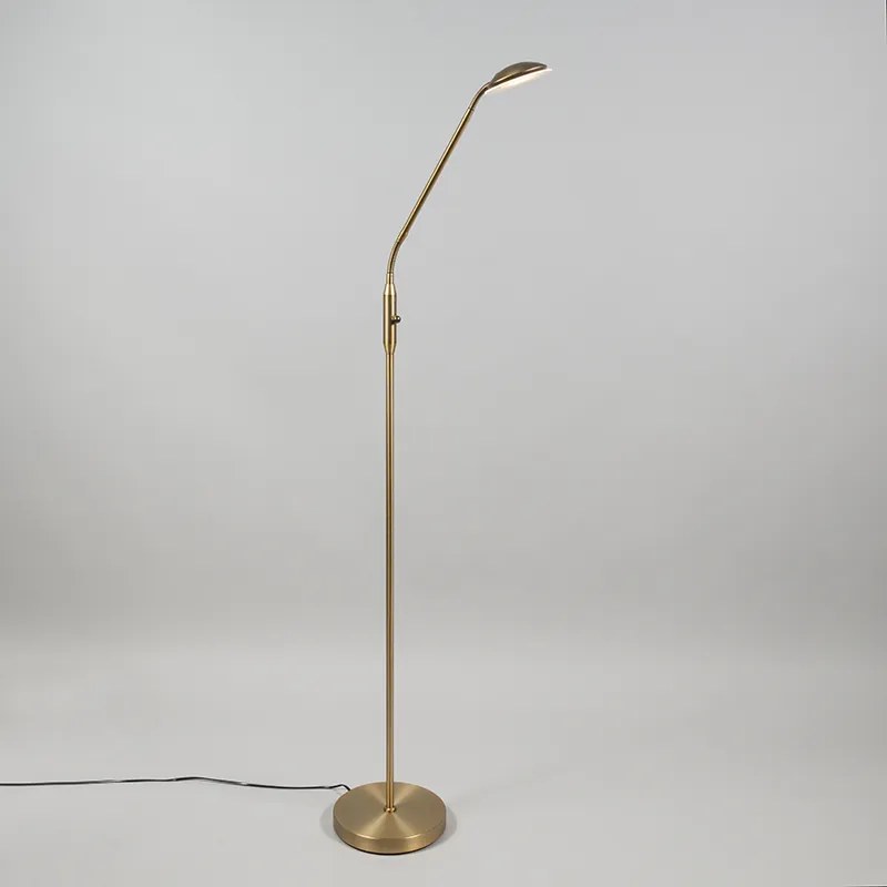 Lampada da terra moderna bronzo incl. LED - Eva