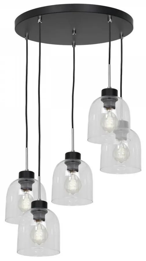 Lampadario su filo BOGOTA 5xE27/60W/230V trasparente