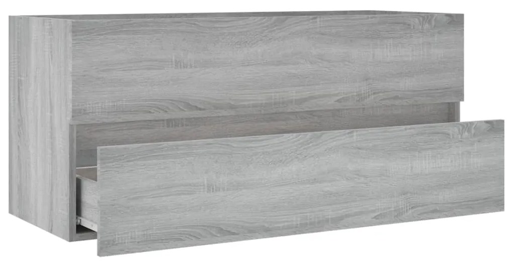 Mobile lavabo grigio sonoma 100x38,5x45 cm in legno multistrato