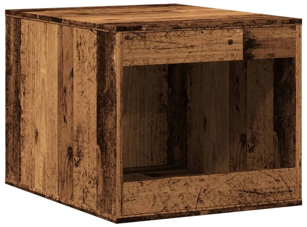 Recinto lettiera gatti legno vecchio 47x59x42 cm in truciolato