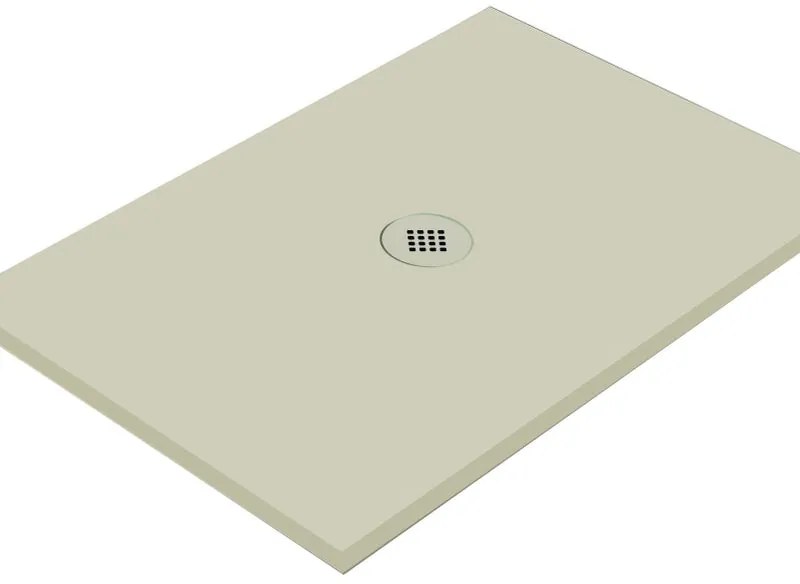 Piatto doccia in ceramica extra slim crema L 140 x L 70 cm