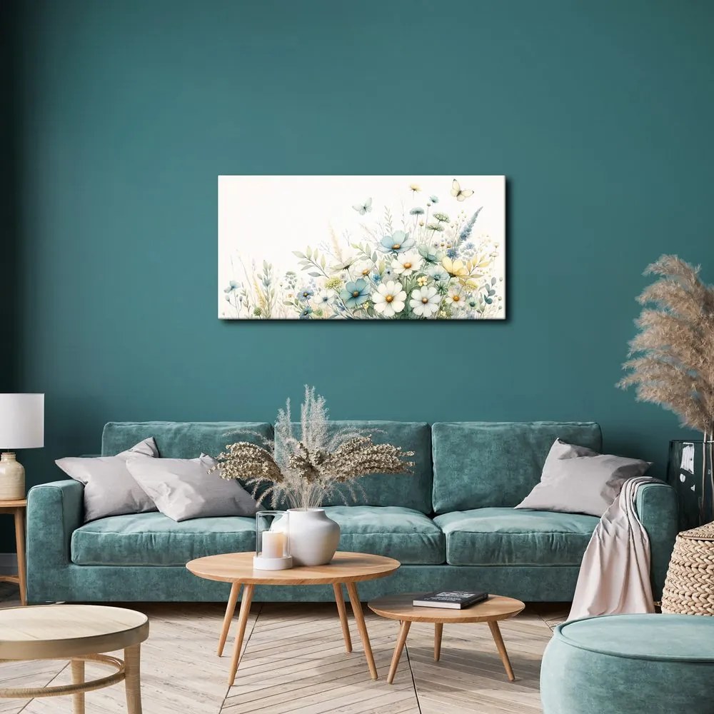 Quadro su tela – Fiori selvatici in tonalità pastello