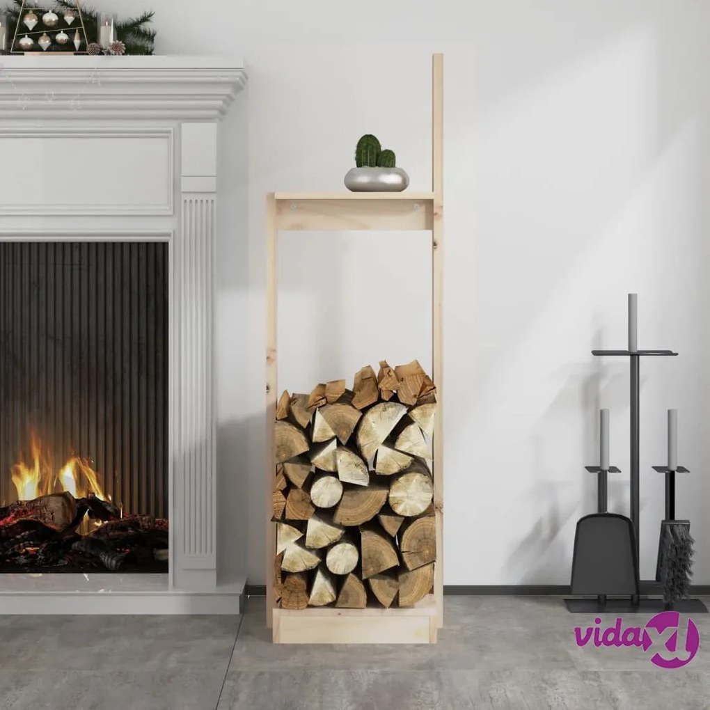 vidaXL Portalegna 33,5x30x110 cm in Legno Massello di Pino