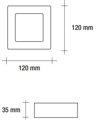 Vivida plafoniera led quadra bianca  6w  303lm