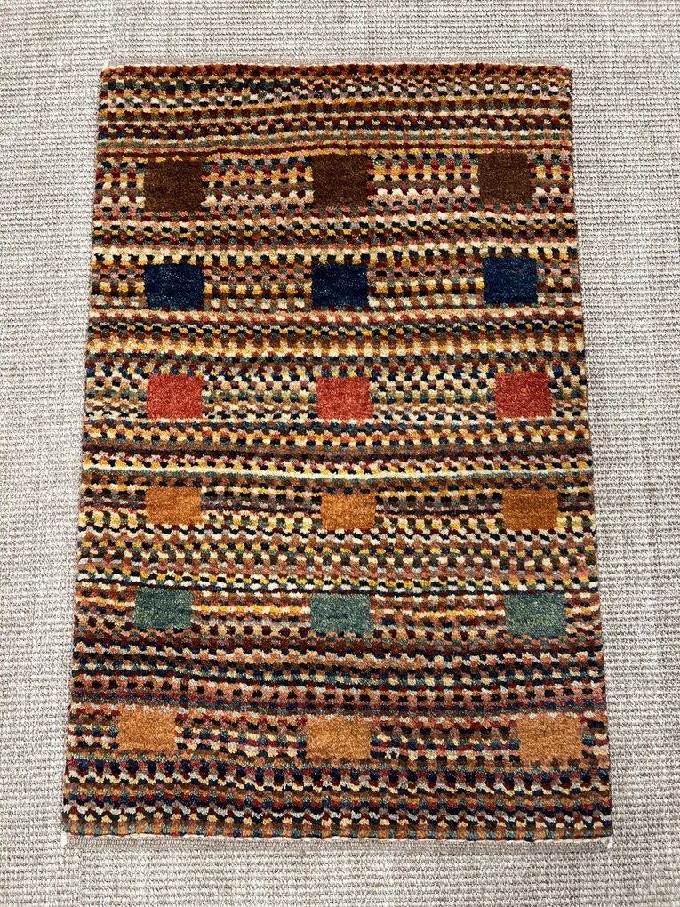 Gabbeh Tappeto 90 x 60 (Iran) Annodato A Mano