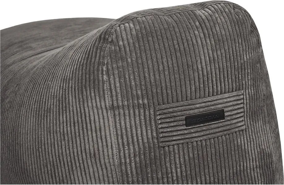 Puof a sacco color crema con rivestimento in velluto a coste Snug Long 140 – SLOWDOWN