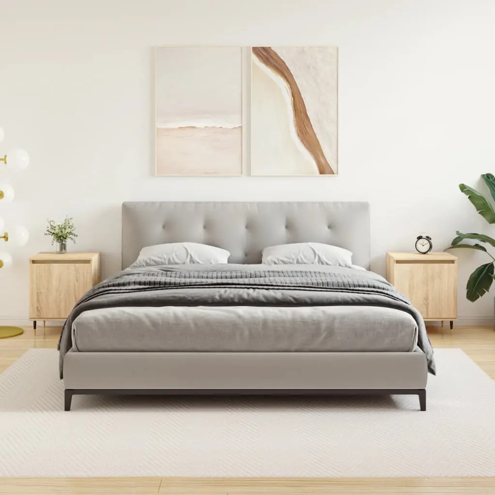 Comodini 2 Pz Rovere Sonoma 40x30x50 Cm İn Legno Multistrato /