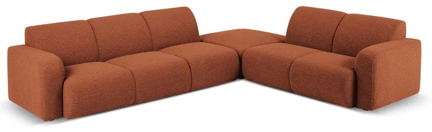 Divano angolare marrone in tessuto bouclé (angolo destro) Molino - Micadoni Home