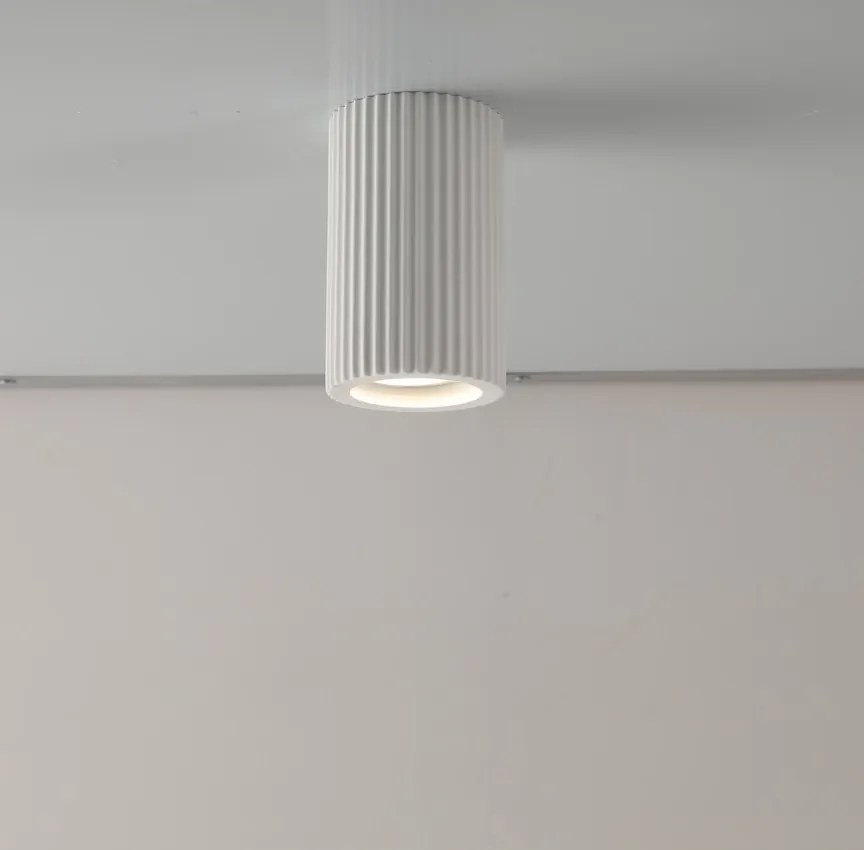 Plafoniera LED GU10 e GU5.3 Rotonda in Gesso Pitturabile Ø70x110mm