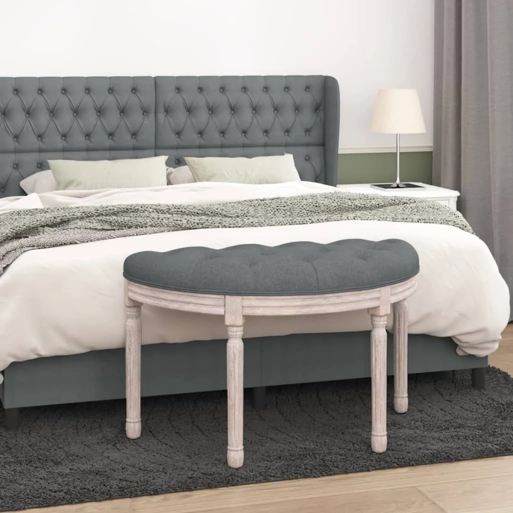 Panca Grigio Scuro 81,5x41x49 Cm İn Tessuto /