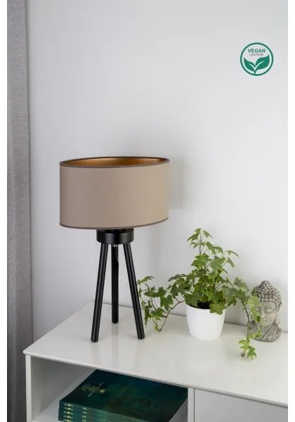 Duolla - Lampada da tavolo OVAL VEGAN 1xE27/15W/230V diametro 30 cm beige