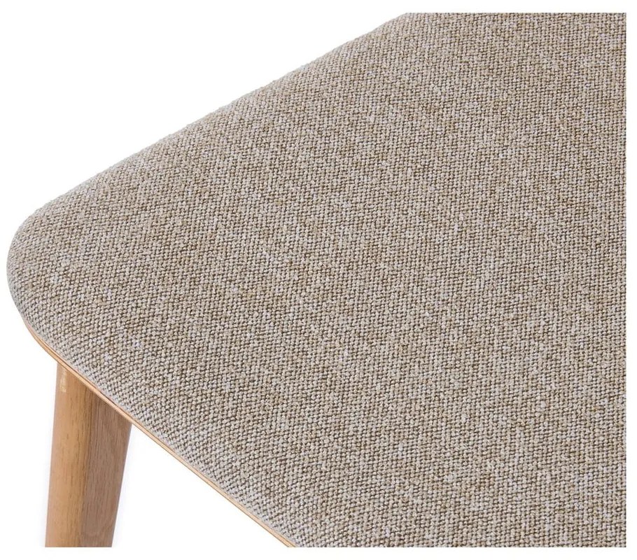 Sedia da pranzo in colore beige-naturale Livo - Unique Furniture