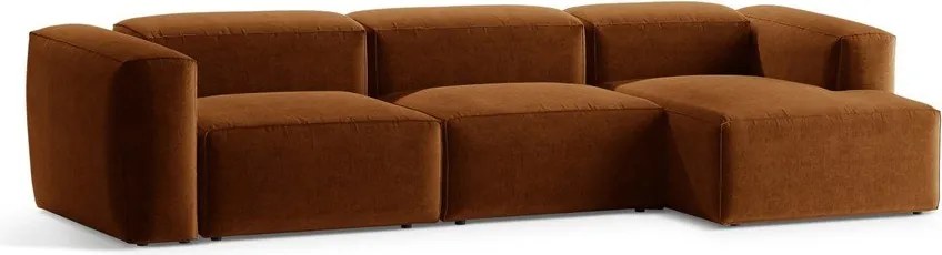 Divano angolare color mattone (con penisola a destra/con chaise lounge) Bergamo – Cosmopolitan Design