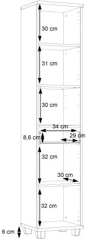Mobile da bagno VENOM bianco/rovere Sonoma