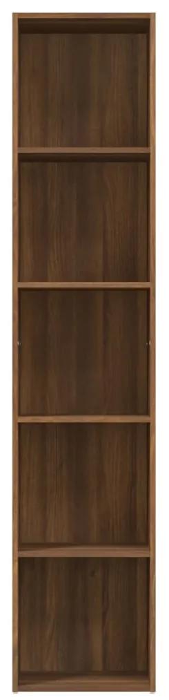 Libreria rovere marrone 40x30x189 cm in legno multistrato