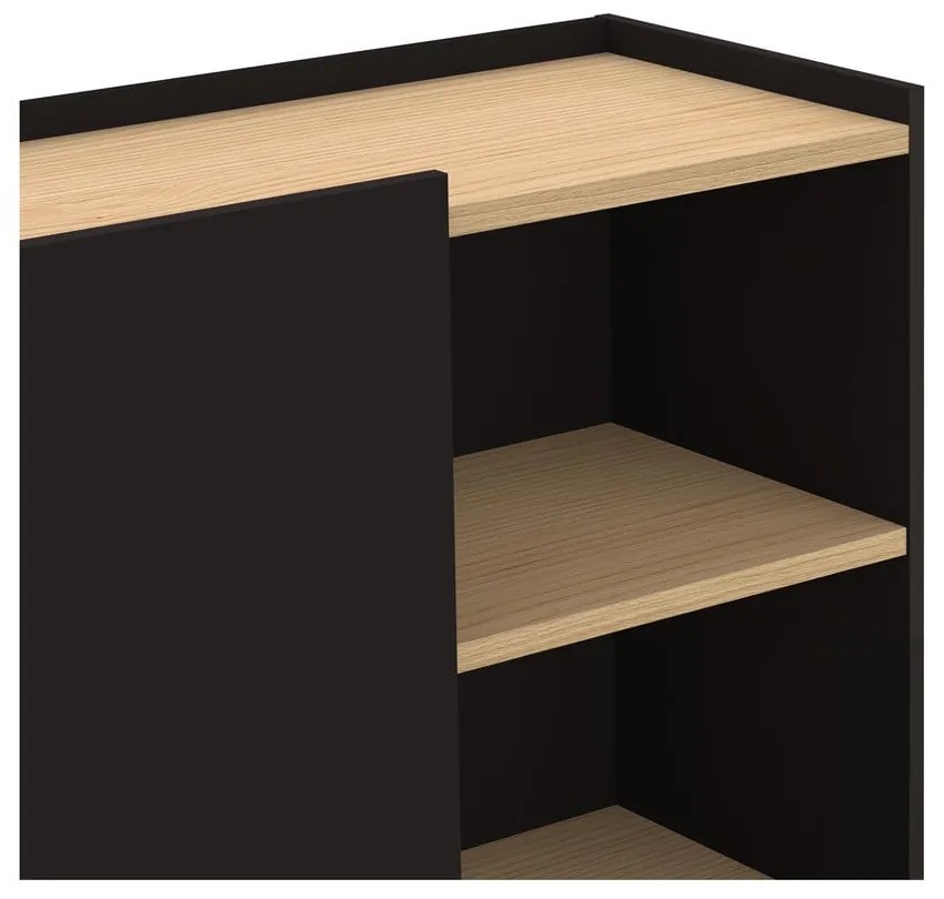 Libreria nera opaca 100x147 cm Nina - TemaHome