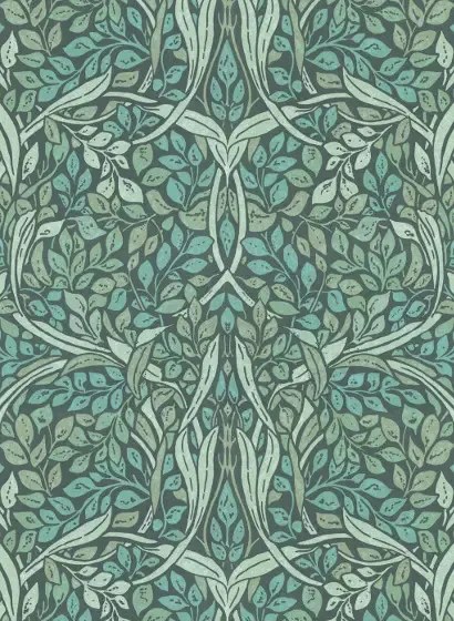 Eijffinger Carta da parati Swirling Leaves - Spring