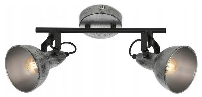 Briloner 2049-024 - Faretto RETRO 2xE14/40W/230V grigio