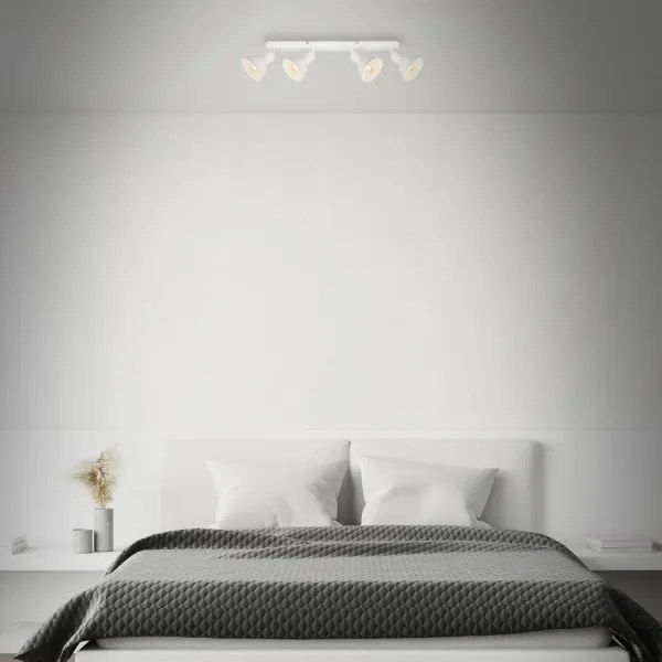 Brilo - Faretto RETRO 4xE14/25W/230V bianco