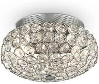 Plafoniera Contemporanea King Metallo-Cristallo Cromo 3 Luci G9 3W 3000K